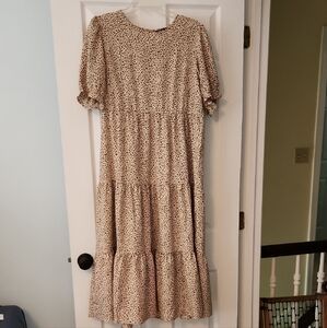 PrettyGarben Boho Animal Print Midi Dress